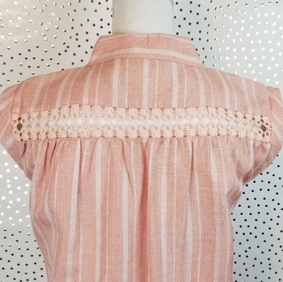 Simply Noelle Peach Striped Shift Dress NWOT - Picture 6 of 8